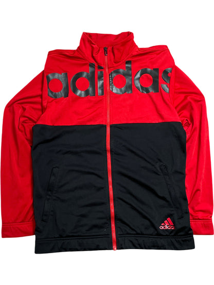 Vintage Red Black Adidas Track Jacket Spell-out (M)
