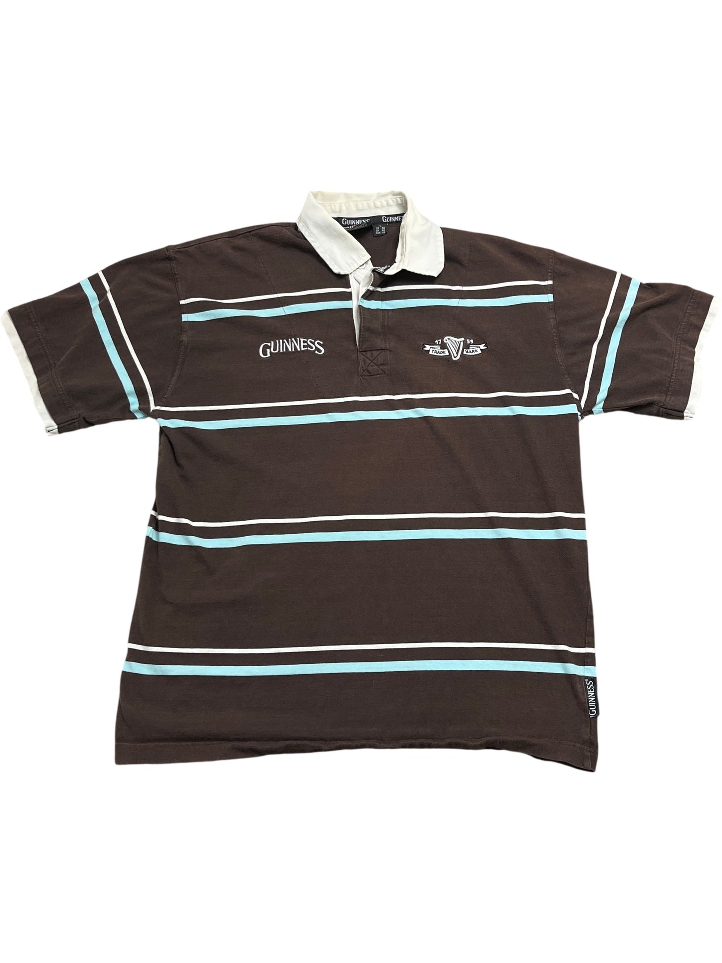 Vintage Brown Guinness Rugby Shirt (L)