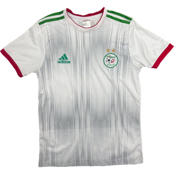 Vintage White Adidas Algeria Football Jersey (M)