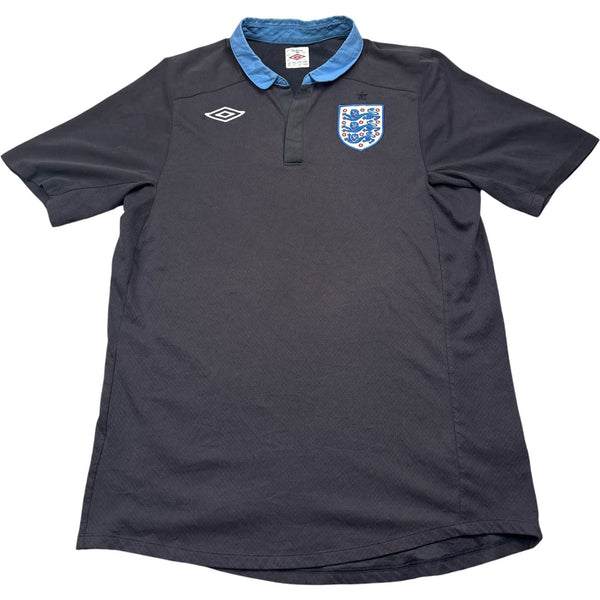 Vintage Black Umbro Football Polo Shirt (XL)