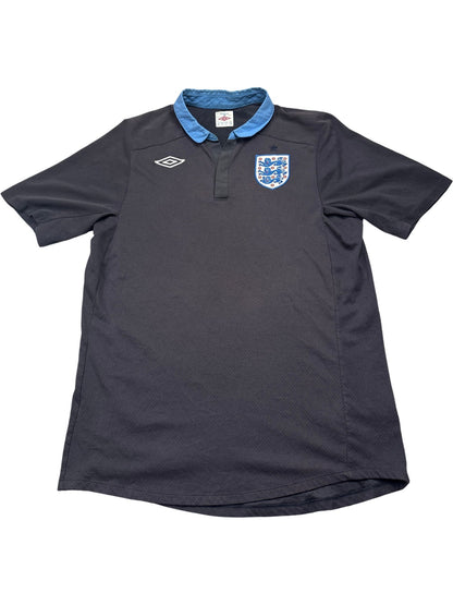 Vintage Black Umbro Football Polo Shirt (XL)