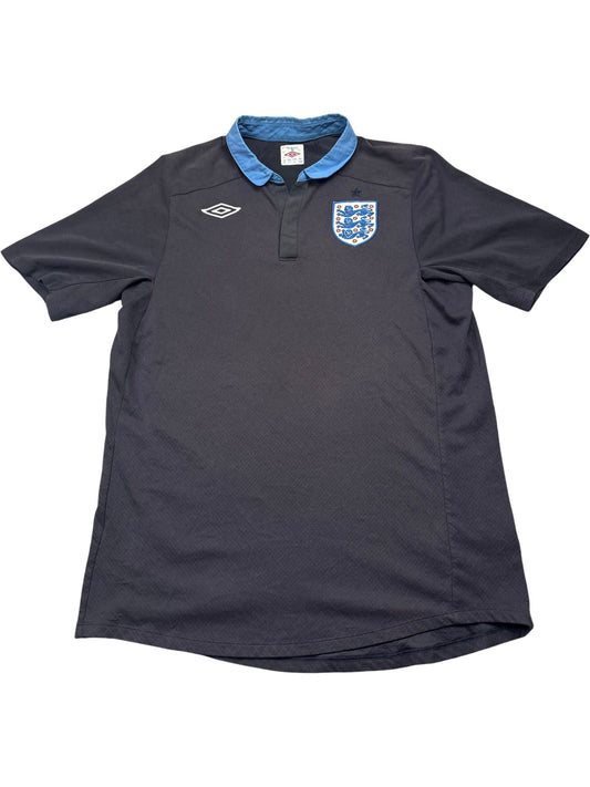Vintage Black Umbro Football Polo Shirt (XL)