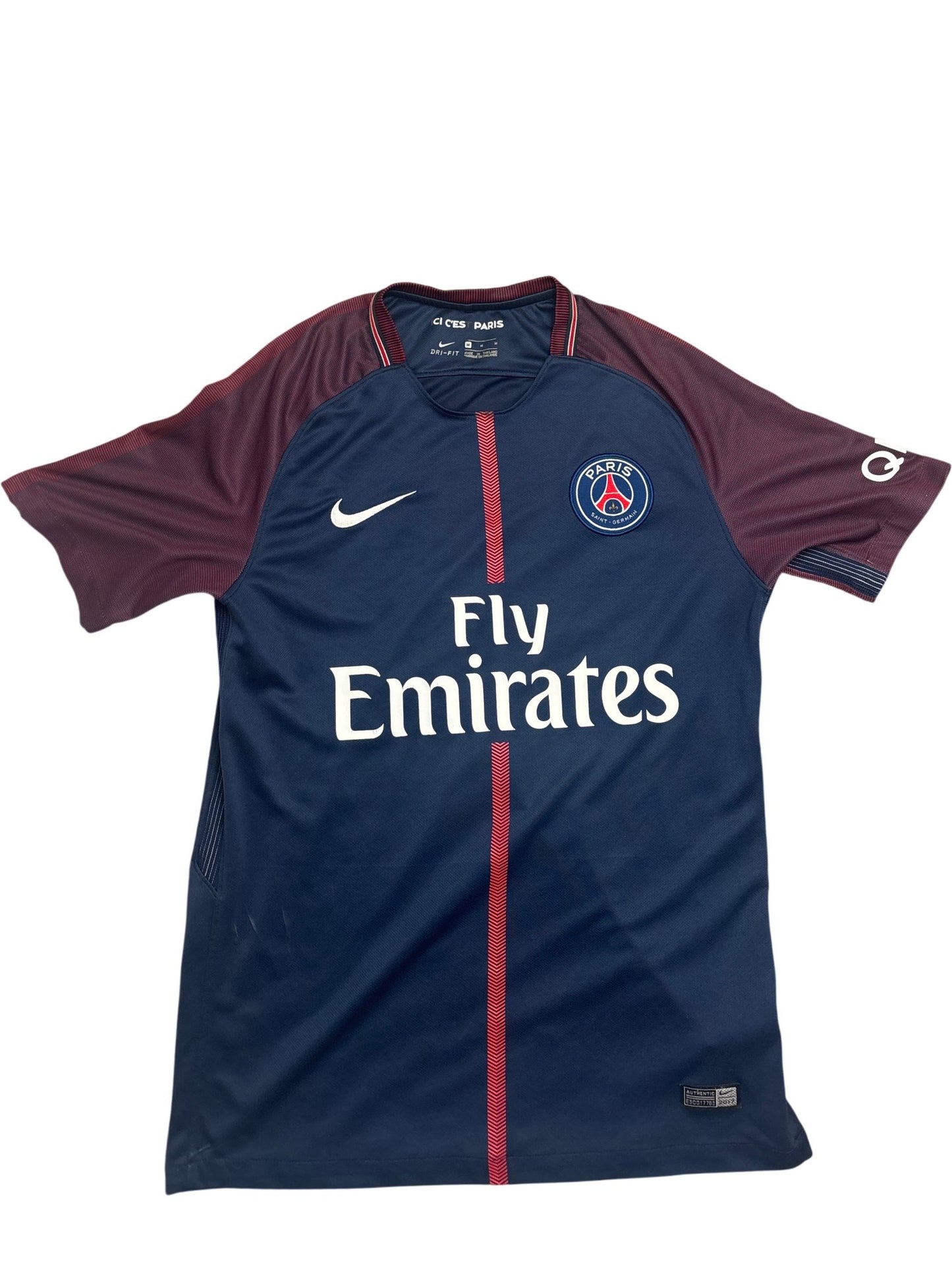 Vintage Blue Nike PSG Football Shirt 2017 (M)