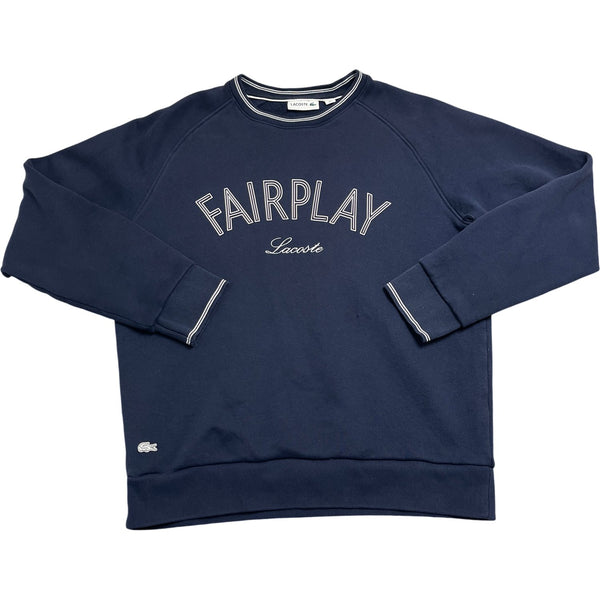 Vintage Navy Lacoste Crewneck Sweatshirt Fairplay (S)