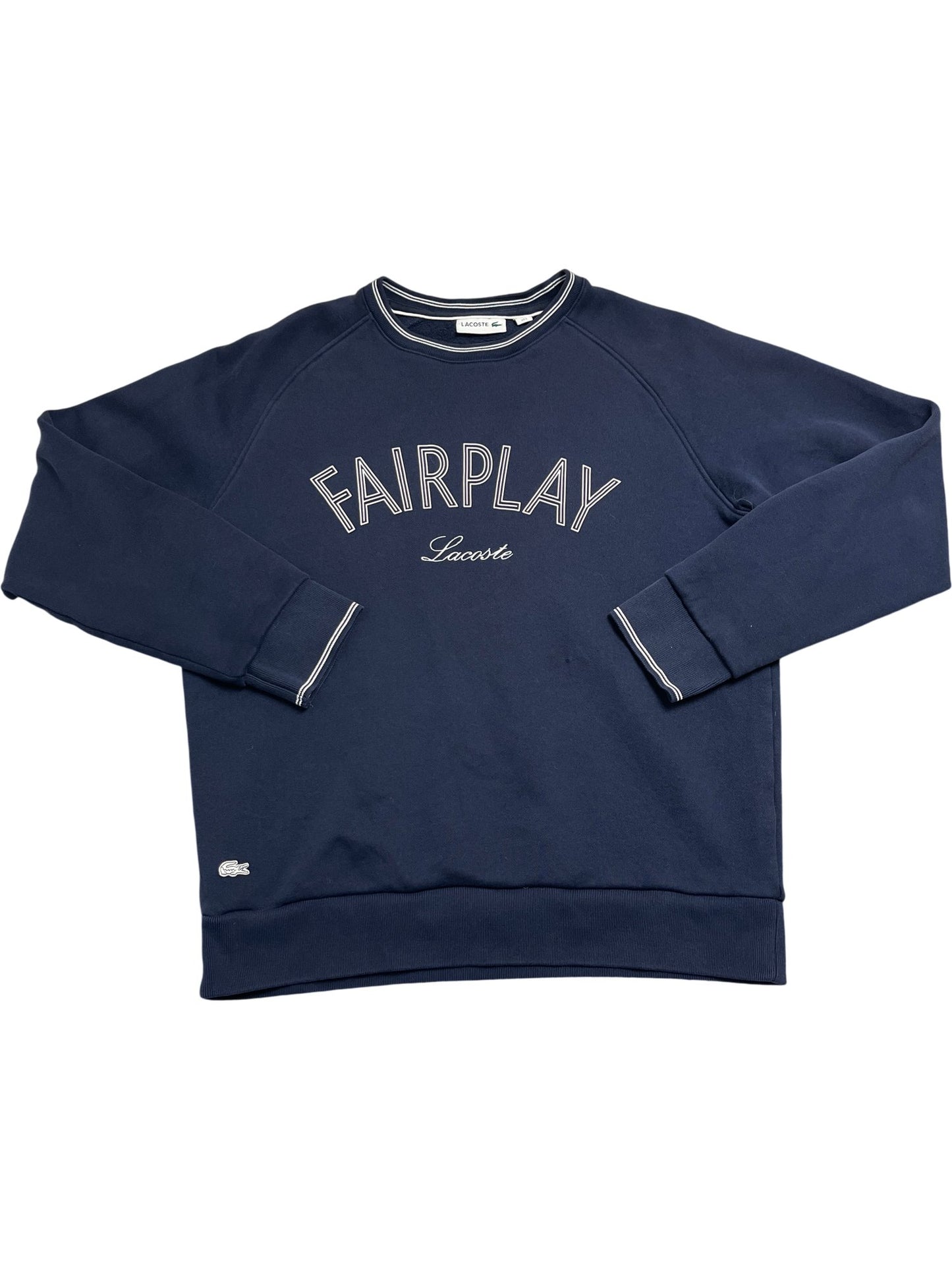 Vintage Navy Lacoste Crewneck Sweatshirt Fairplay (S)