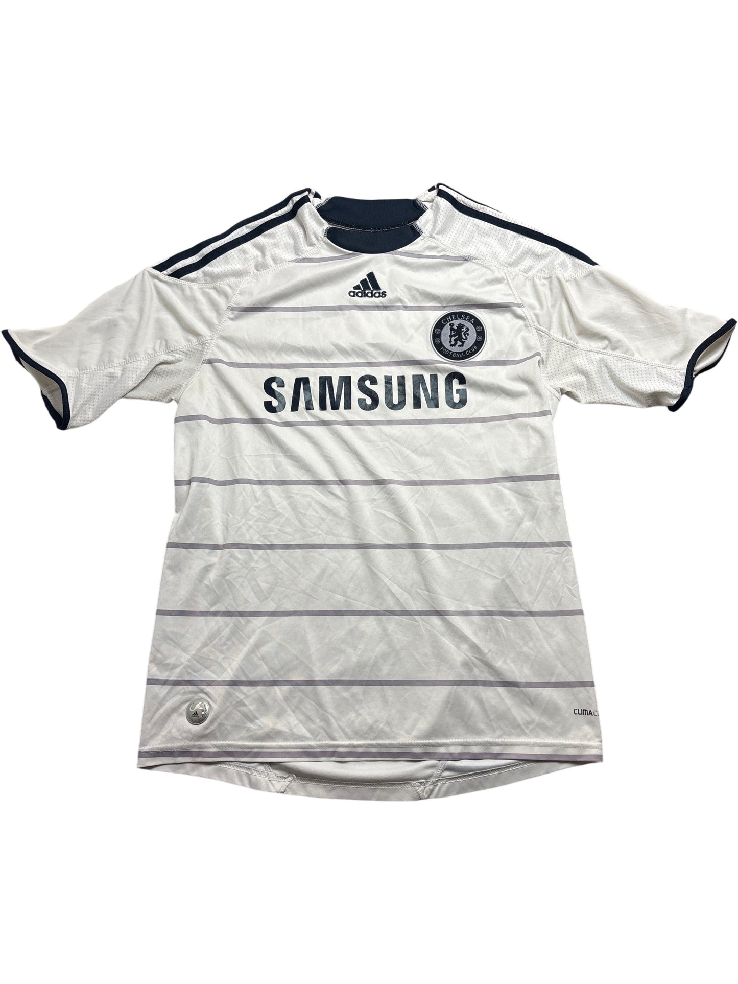 Vintage White Adidas Chelsea Football Jersey 2009/2010 (M)