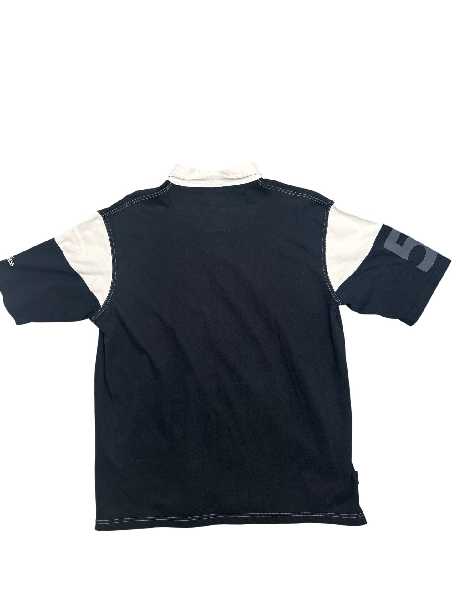 Vintage Black Rugby Polo Shirt England 90s (XL)
