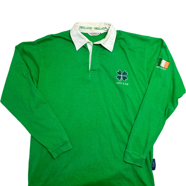 Vintage Green Rugby Shirt Ireland Grand Slam (M)