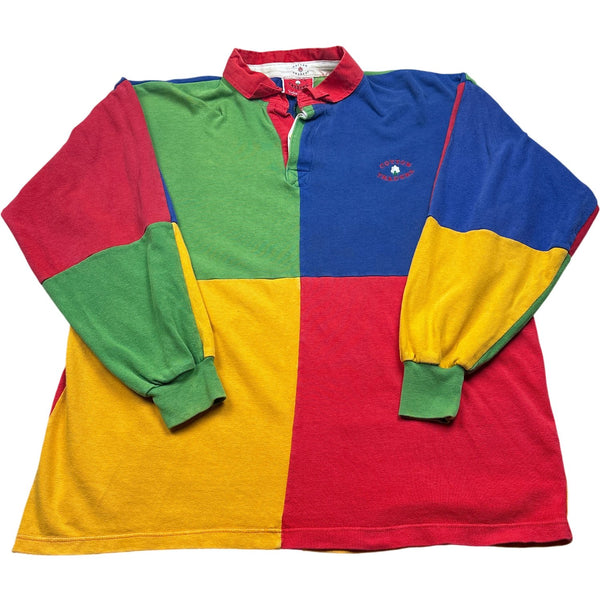 Vintage Multicolour Rugby Polo Shirt (XL)