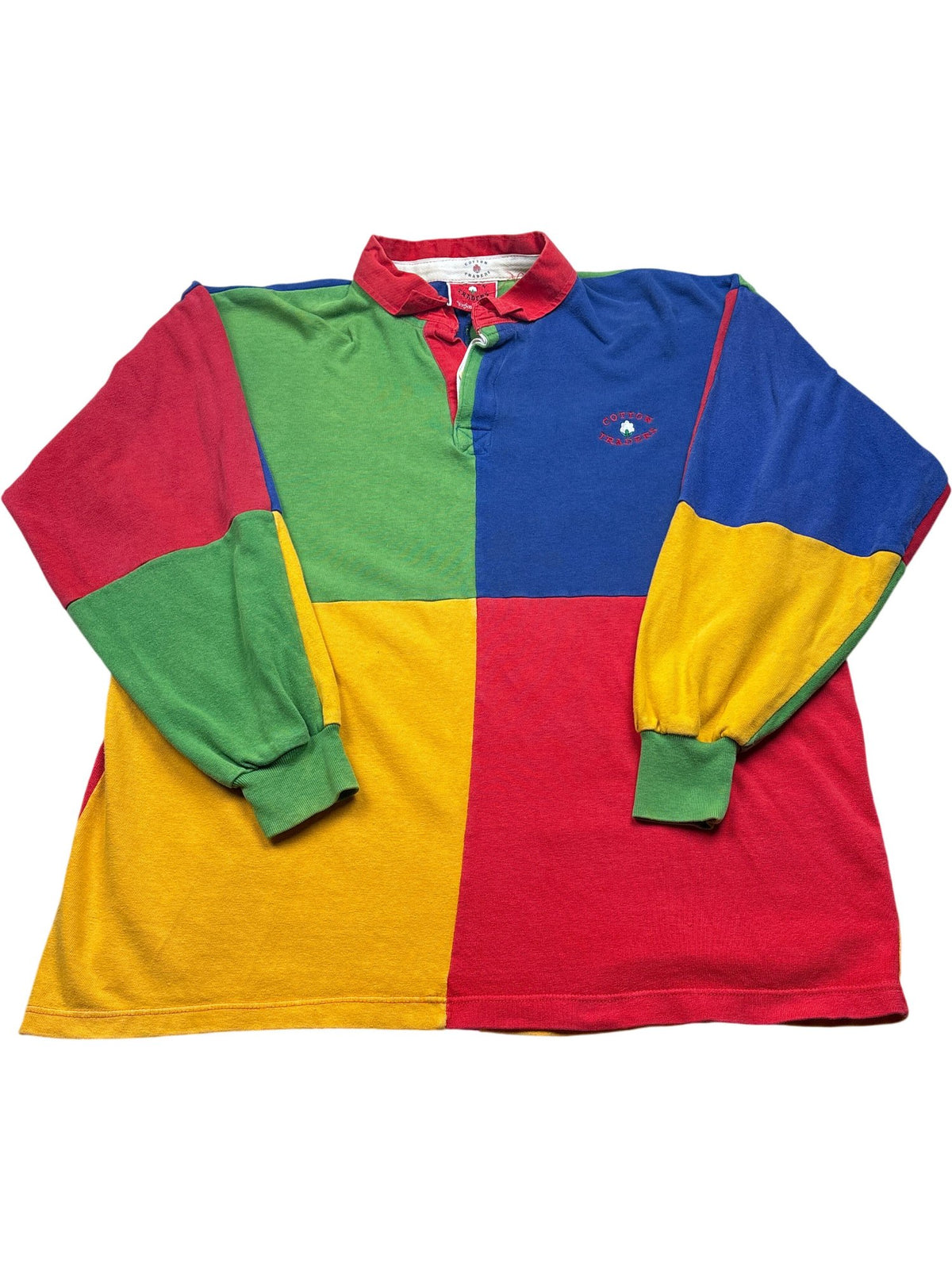 Vintage Multicolour Rugby Polo Shirt (XL)