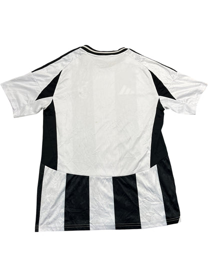 Vintage Black and White Adidas Juventus Football Jersey (M)