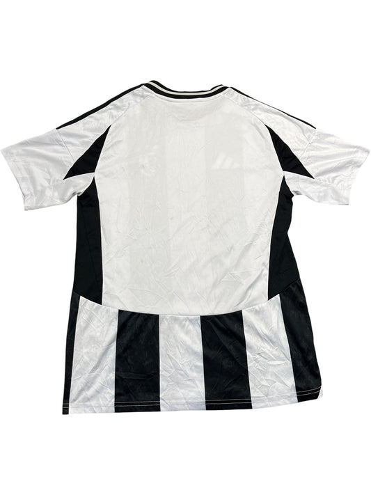 Vintage Black and White Adidas Juventus Football Jersey (M)