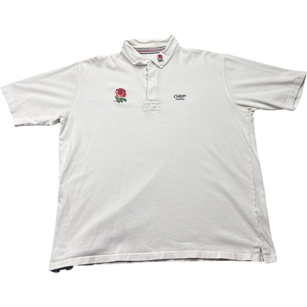 Vintage White Cotton Traders Polo 90s (L)