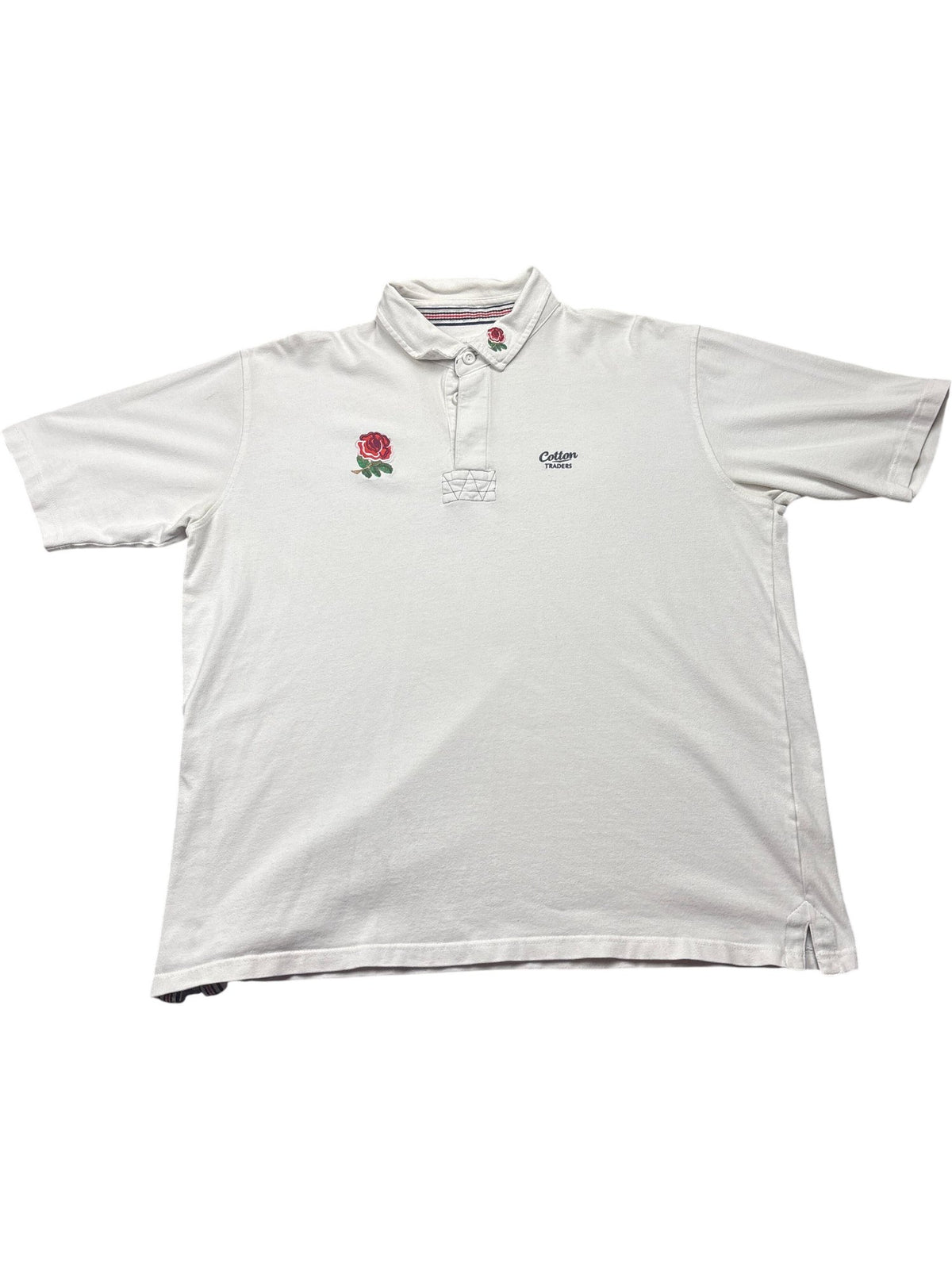 Vintage White Cotton Traders Polo 90s (L)