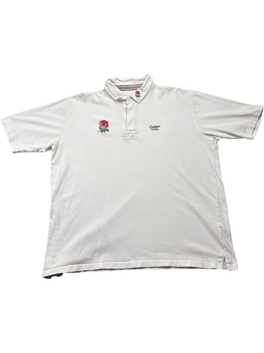 Vintage White Cotton Traders Polo 90s (L)