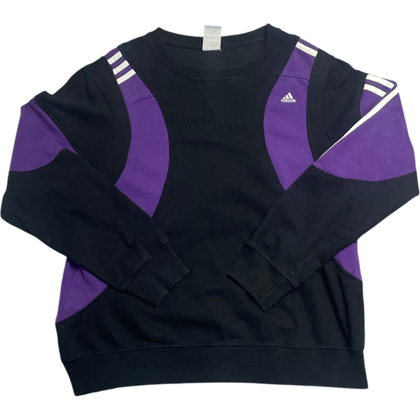 Vintage Black Purple Adidas Sweatshirt 90s (M)