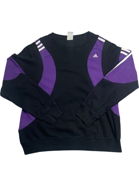 Vintage Black Purple Adidas Sweatshirt 90s (M)
