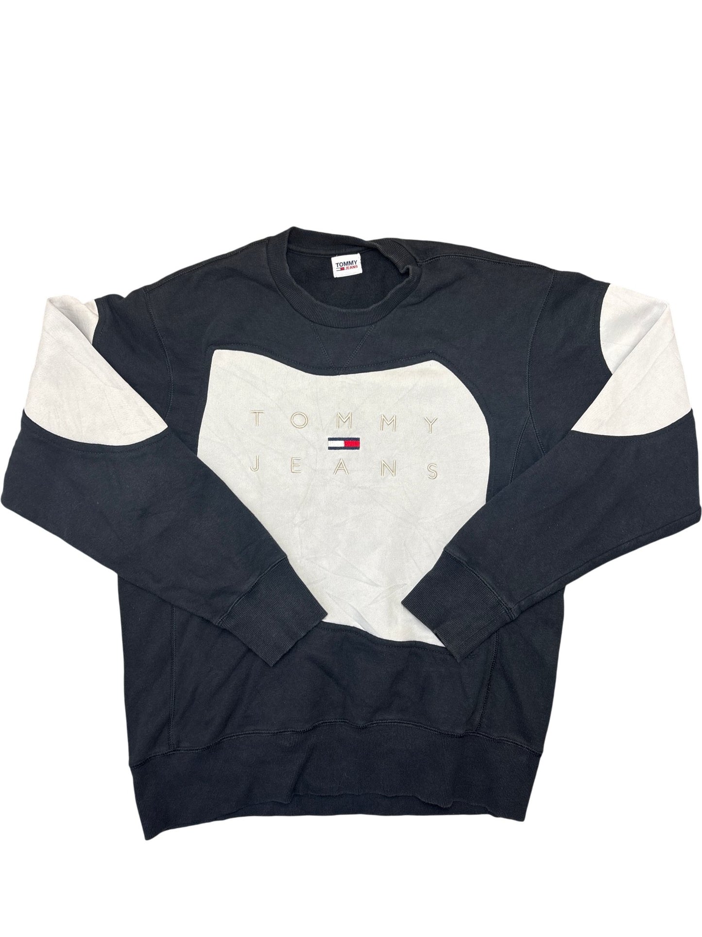 Vintage Black Tommy Hilfiger Crewneck Sweatshirt 90s (L)