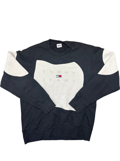 Vintage Black Tommy Hilfiger Crewneck Sweatshirt 90s (L)