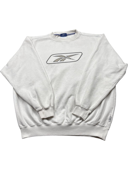 Vintage White Reebok Sweatshirt (M)