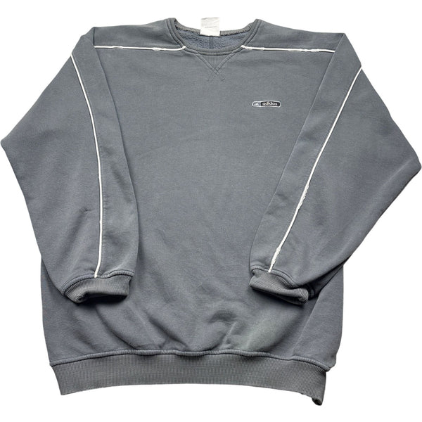 Vintage Grey Adidas Crewneck Sweatshirt 90s  (M)