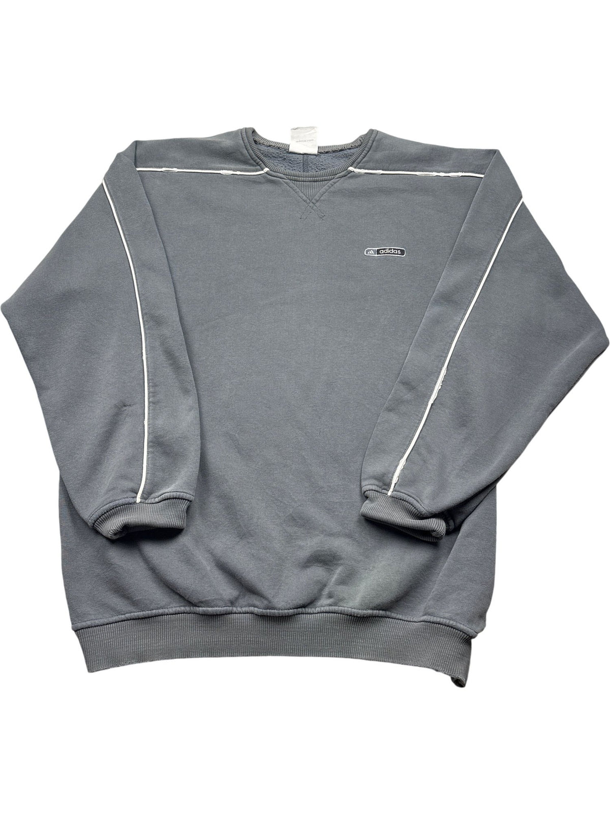 Vintage Grey Adidas Crewneck Sweatshirt 90s  (M)