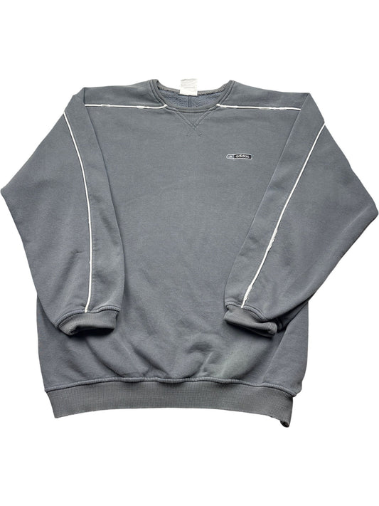 Vintage Grey Adidas Crewneck Sweatshirt 90s  (M)