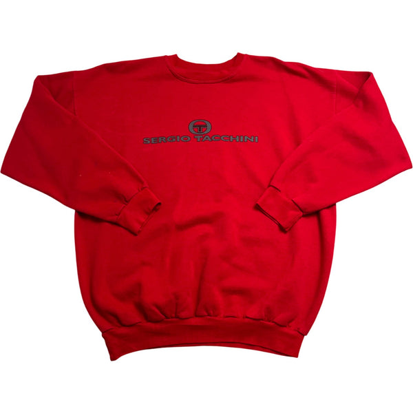 Vintage Red Sergio Tacchini Sweatshirt (L)