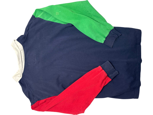 Vintage Navy Cotton Traders Rugby Shirt 90s (M)