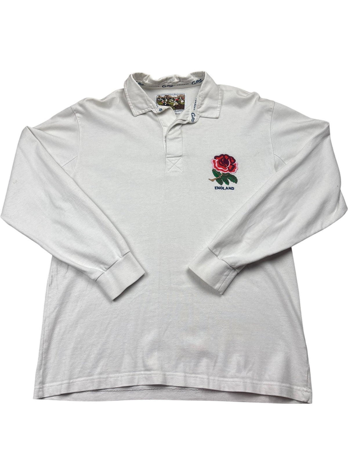 Vintage White England Rugby Shirt 90s (M)