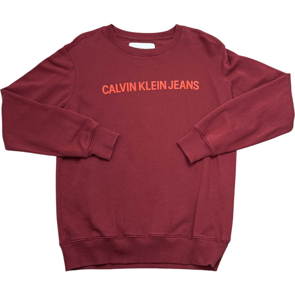 Vintage Burgundy Calvin Klein Crewneck Sweatshirt (L)