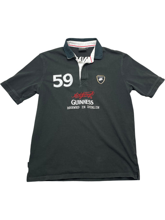 Vintage Black Guinness Polo 59 17 (L)