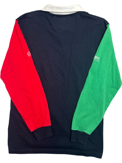 Vintage Red Green Cotton Traders Rugby Shirt Six Nations (M)
