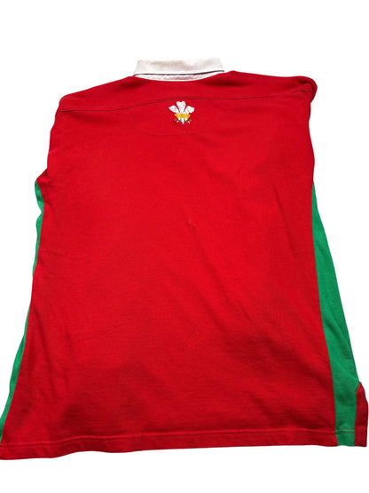 Vintage Red Rugby Shirt Welsh 2000s (L)