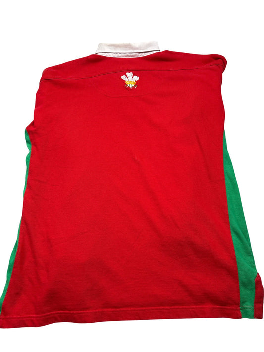 Vintage Red Rugby Shirt Welsh 2000s (L)