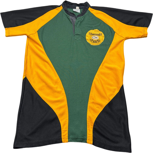 Vintage Green Yellow Black Rugby Jersey Team 14 (XL)