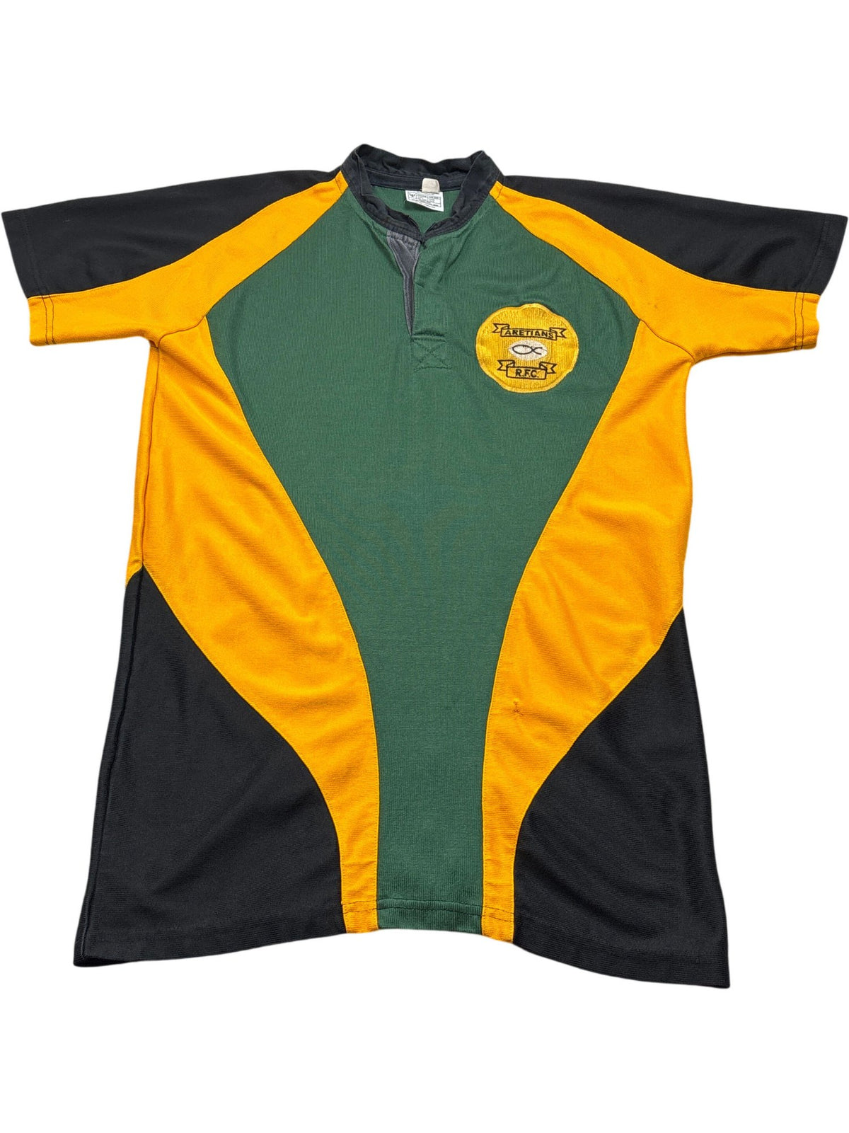 Vintage Green Yellow Black Rugby Jersey Team 14 (XL)