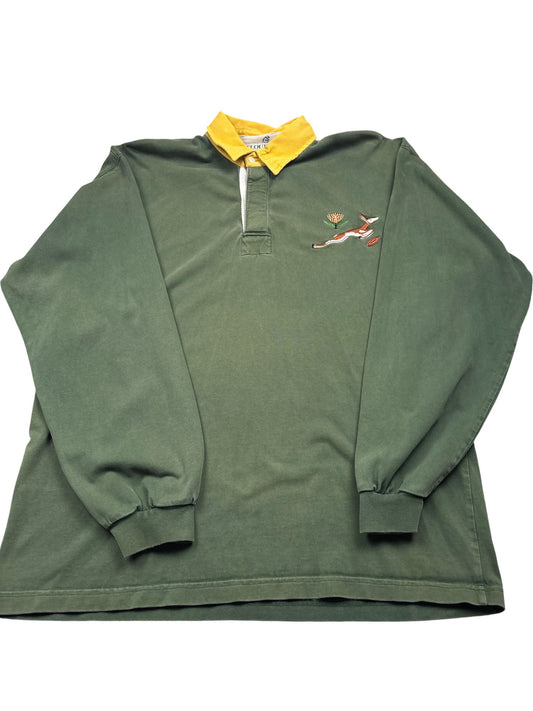 Vintage Green Springboks Rugby Shirt 90s (L)