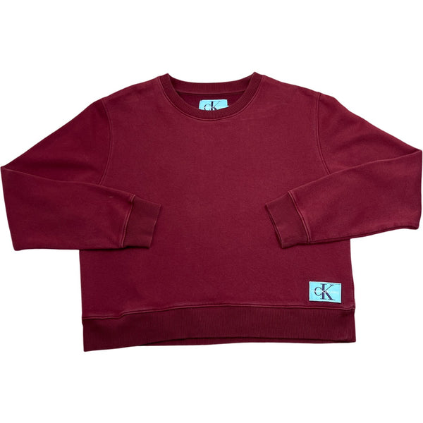 Vintage Burgundy Calvin Klein Crewneck Sweatshirt (XS)