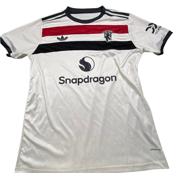 Vintage White Adidas Soccer Jersey Snapdragon (L)