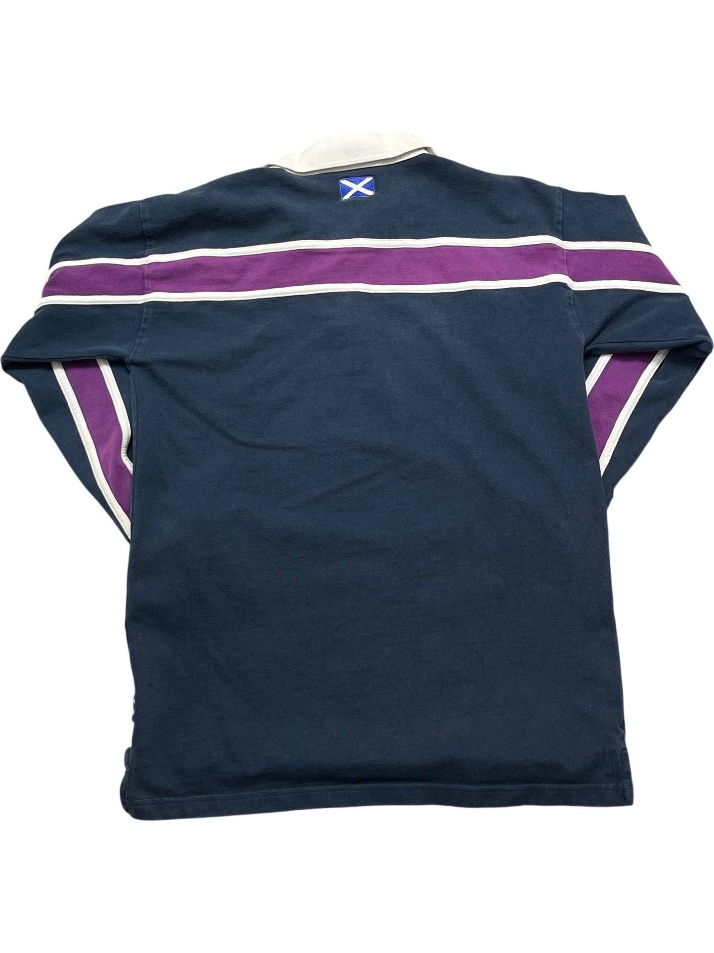 Vintage Navy Rugby Nations Scotland Rugby Shirt 90s (S)
