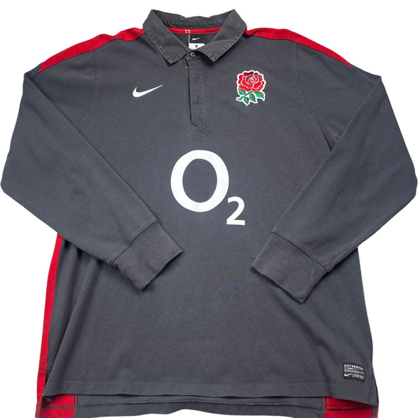 Vintage Black Nike Rugby Shirt England Team 2000s (XL)