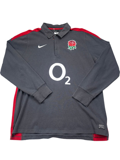 Vintage Black Nike Rugby Shirt England Team 2000s (XL)