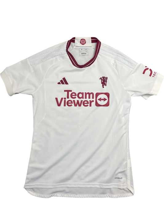Vintage White Manchester Adidas Soccer Jersey (M)