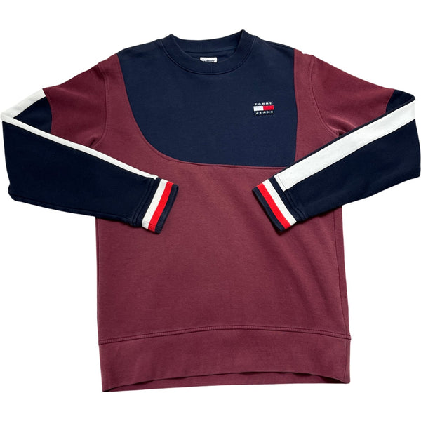 Vintage Burgundy Tommy Jeans Sweatshirt (S)