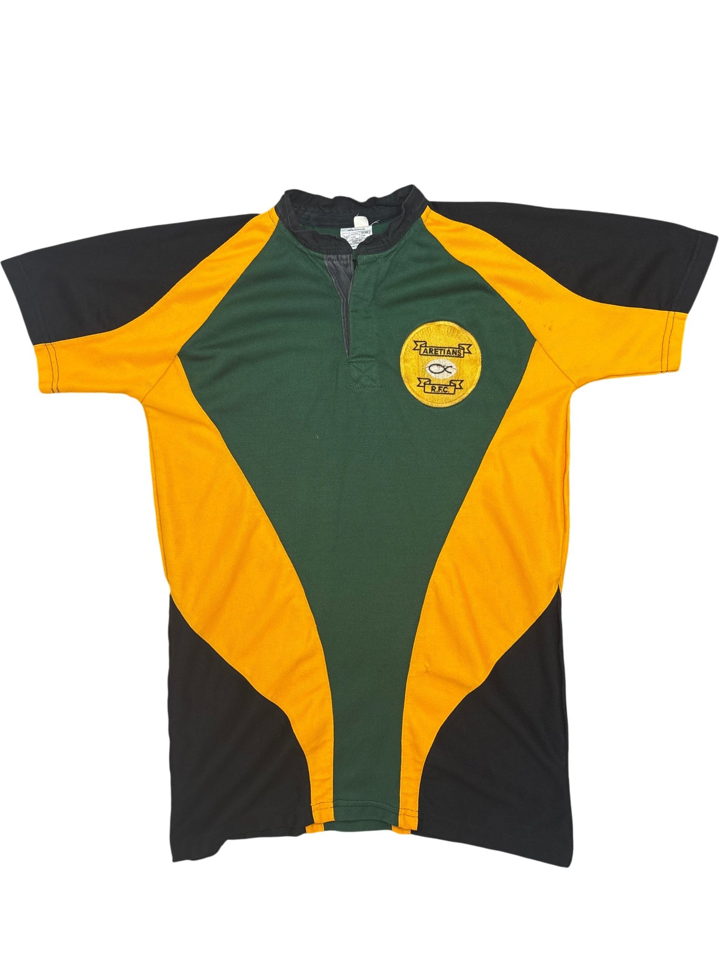 Vintage Green Yellow Rugby Jersey Team Parklands Number 14 (L)