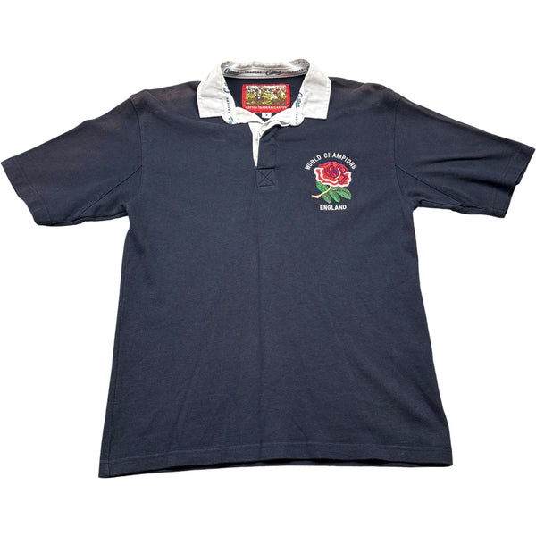 Vintage Navy England Rugby T-Shirt World Champions (S)
