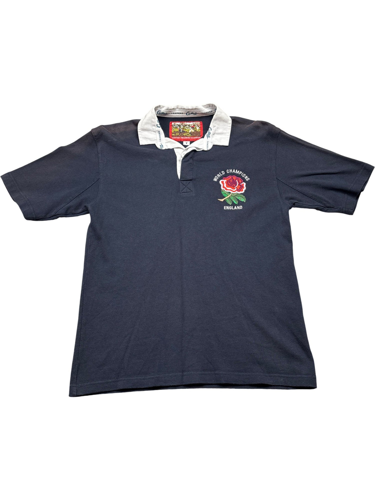 Vintage Navy England Rugby T-Shirt World Champions (S)