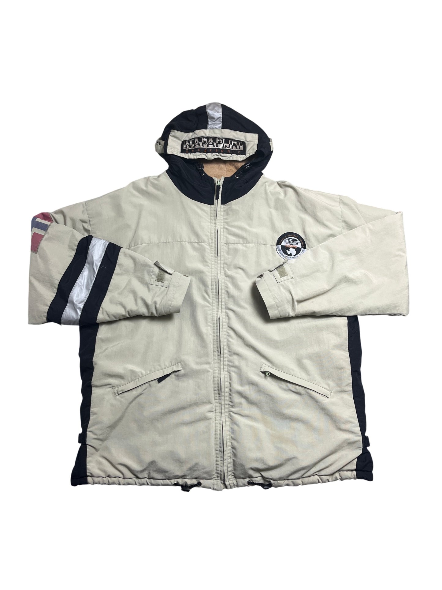 Vintage Beige Napapijri Jacket 90s (XL)