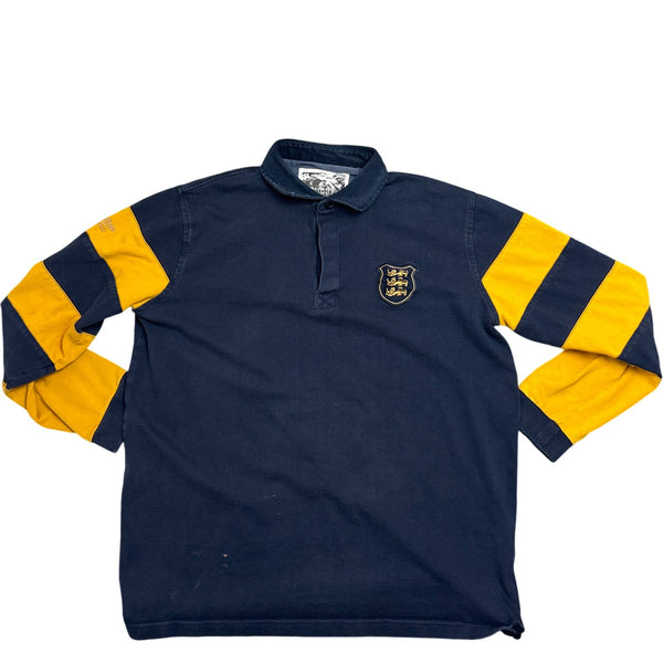 Vintage Navy Rugby Shirt Long Sleeve 90s (L)
